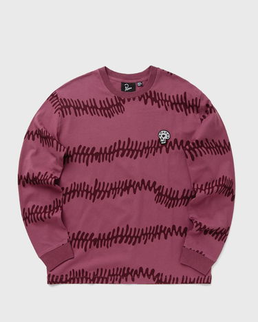 Тениска By Parra Long Sleeve Graphic T-Shirt Бургунди | 53136, 1