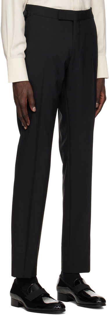 Панталони Tom Ford Tom Ford Shelton Plain Weave Trousers Черно | PLSS01-WOS02, 1