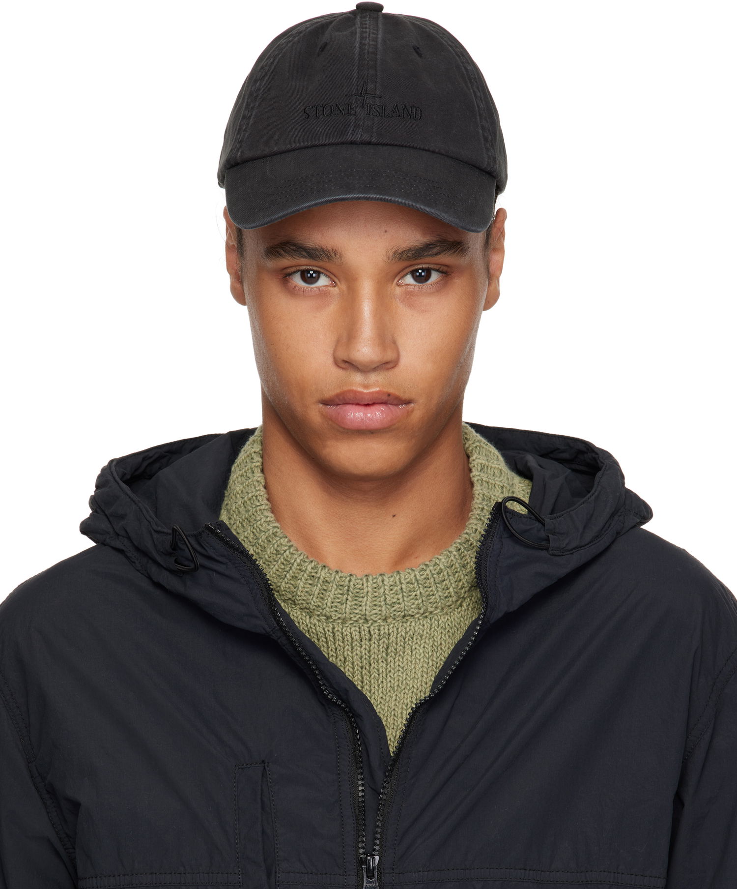 Шапка с козирка Stone Island Stone Island Brushed Cotton Gabardine Cap Черно | K1S15 9100002 S0106, 0
