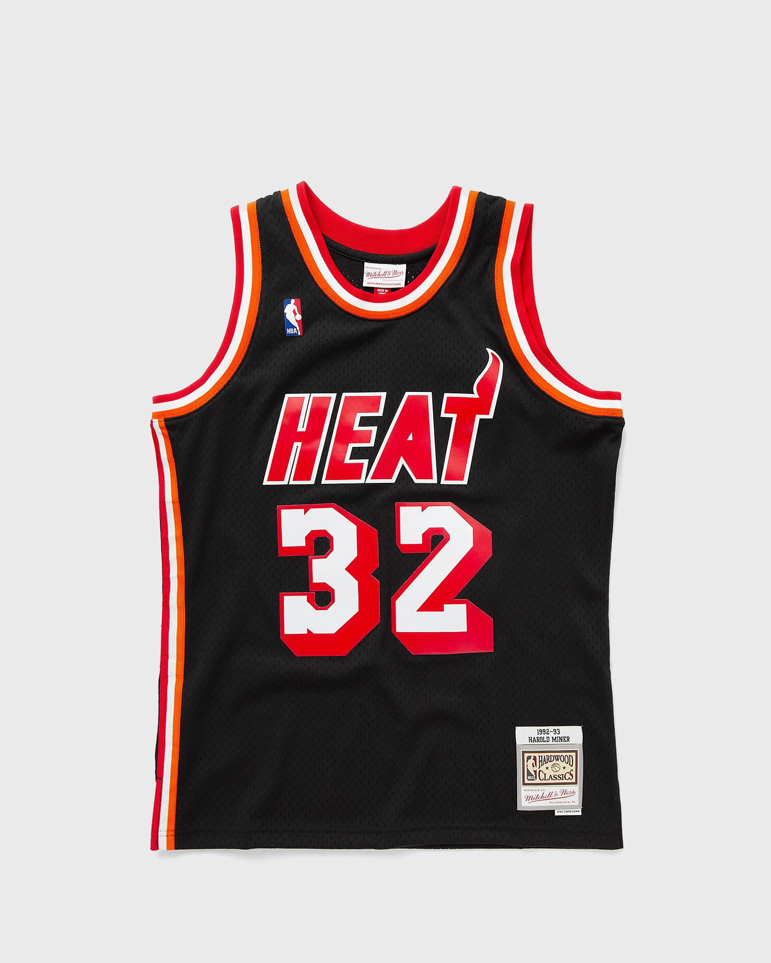 Фланелка Mitchell & Ness NBA DARK JERSEY MIAMI HEAT 1992-93 HAROLD MINER #32 Черно | SMJY7098-MHE92HMNBLCK, 0