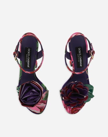 Кецове и обувки Dolce & Gabbana Floral Print Sandals Многоцветен | CR1685AR2928S861, 3