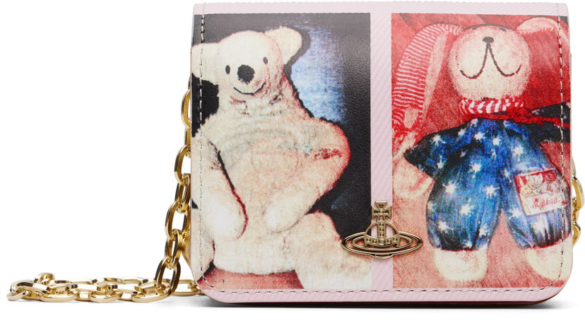 Чанта през рамо Vivienne Westwood Vivienne Westwood Teddies Mini Flap Crossbody Bag Розово | 5C01000VW-L00AQ-