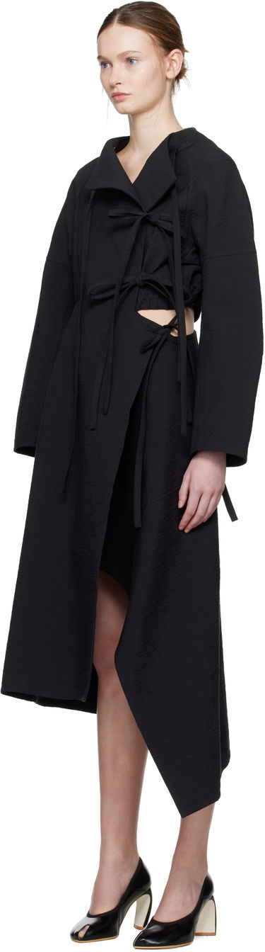 Pокля Tory Burch Tory Burch Cotton Wrap Midi Dress Черно | 173644-001, 3