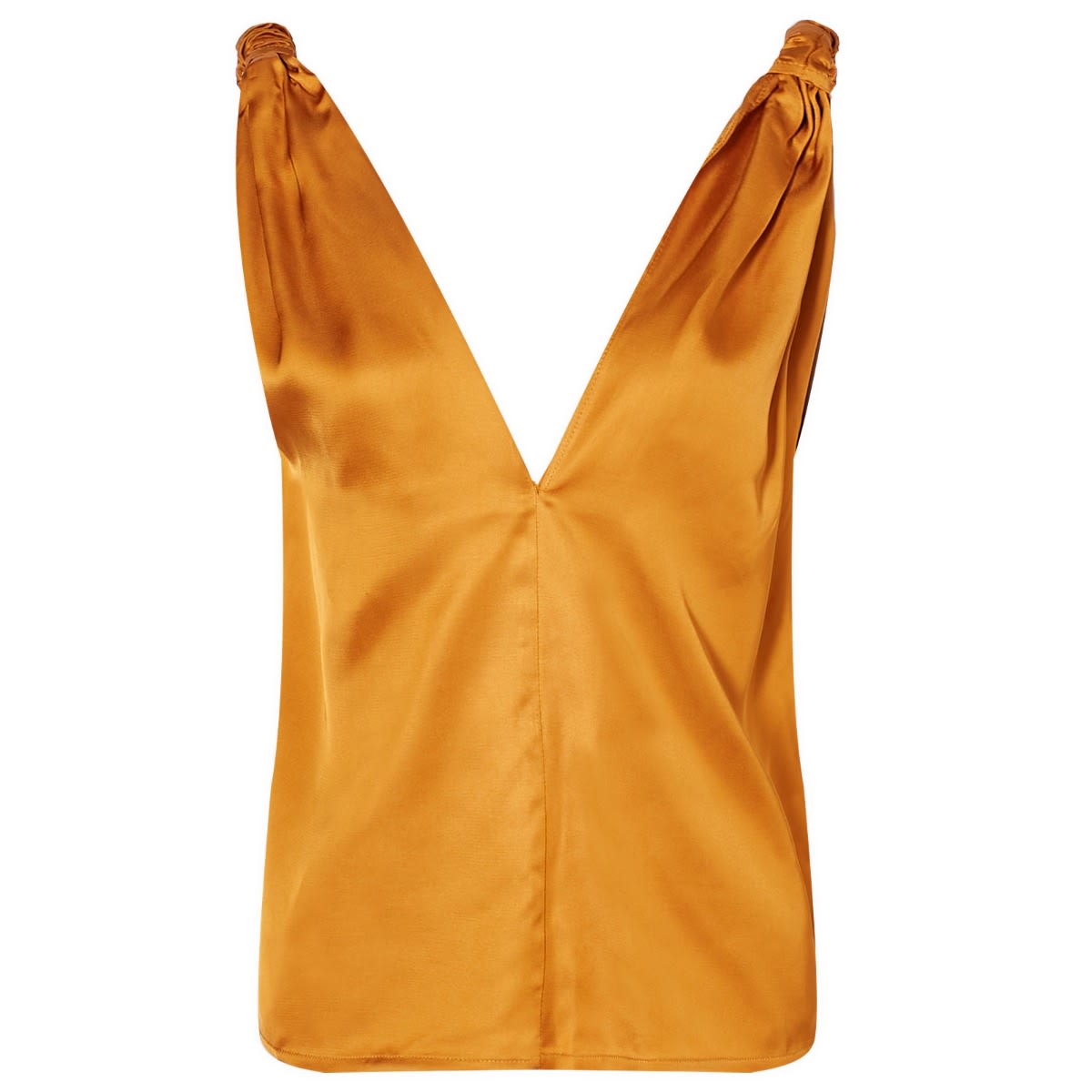 Потник Baserange Satin Deep V Neck Top Оранжево
 | TONE-VI-SU24-MCP, 1