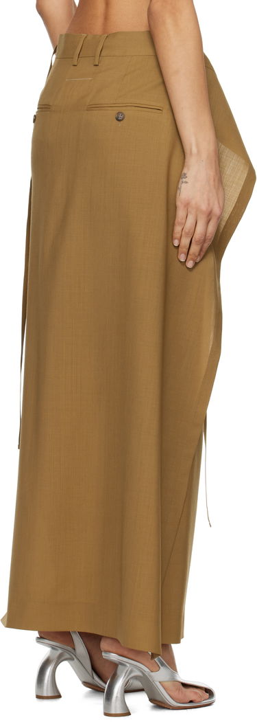 Пола Maison Margiela MM6 Maison Margiela Tie Maxi Skirt Кафяво | S52MI0017 M35080, 2