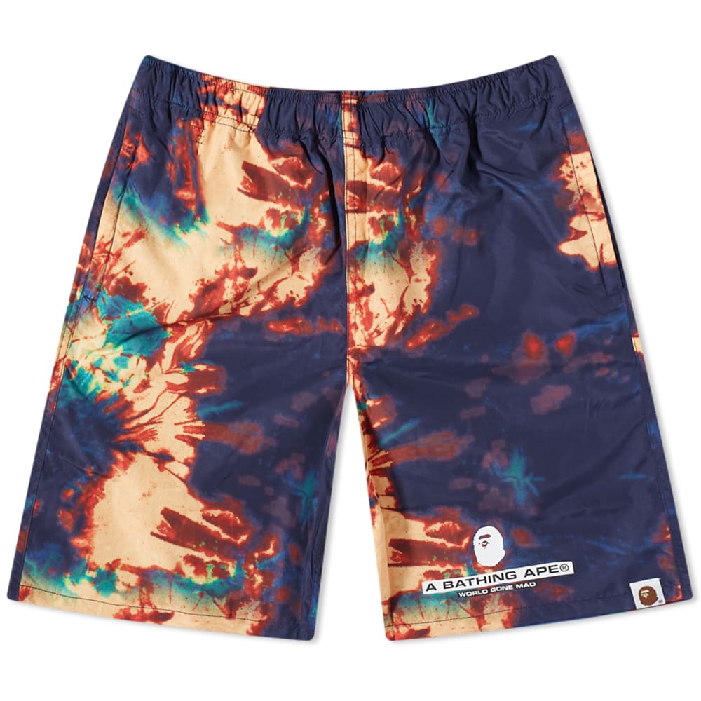Къси панталони BAPE Tie Dye Beach Short Тъмно синьо | 001SPI301010M-NVY, 0