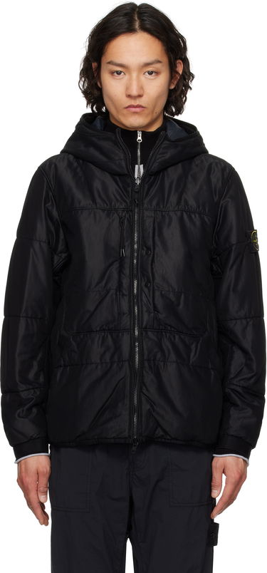 Пухо яке Stone Island Stone Island Reversible Nylon Mesh-TC Hooded Jacket Черно | K1S15 4100087 S0032, 0