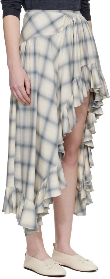 Пола Collina Strada Florist Plaid Ruffled Asymmetric Midi Skirt Многоцветен | XX7118, 1