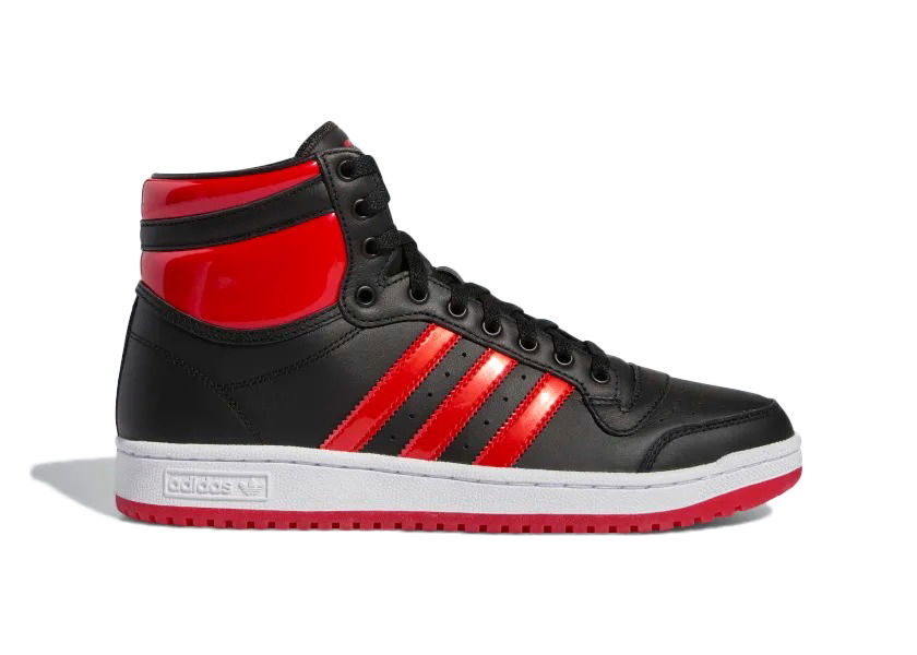 Кецове и обувки adidas Originals Top Ten Hi Core Black Vivid Red Patent Зелено | GW1615, 0