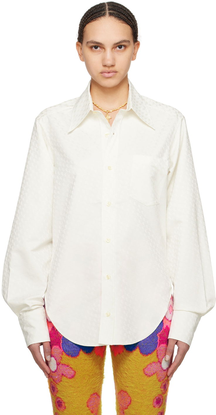 Риза ERL White Button-Up Shirt Бяло | ERL08B002, 0