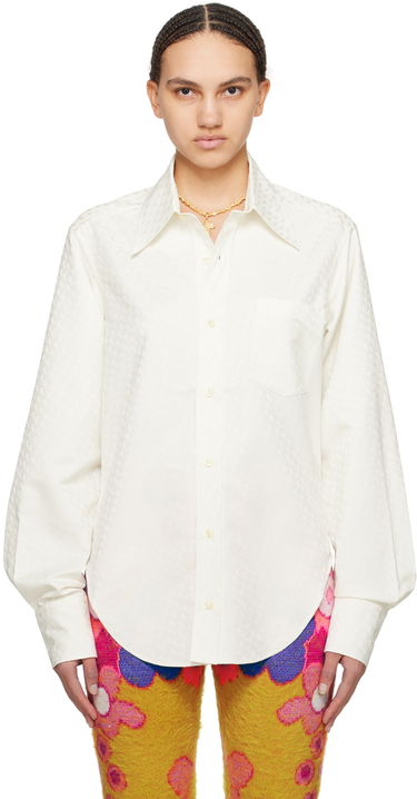 Риза ERL White Button-Up Shirt Бяло | ERL08B002, 0