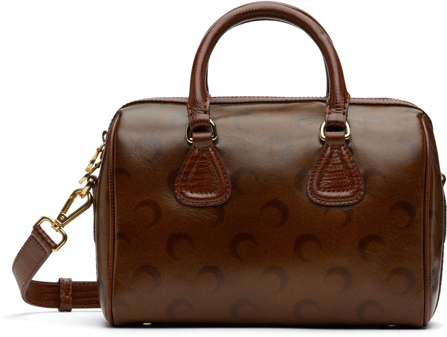 Дамска чанта Marine Serre Marine Serre Moon Airbrushed Leather Strike Bag Кафяво | WBA019A CLEA0053, 0