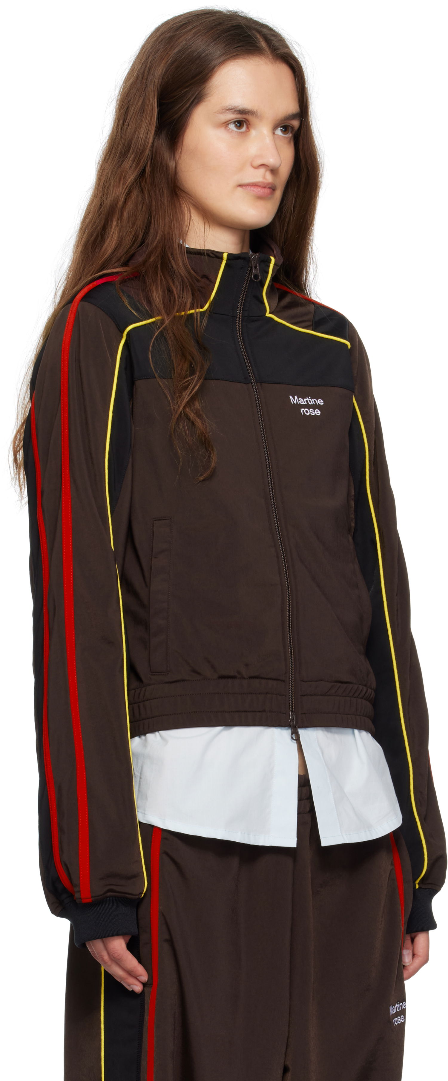 Яке Martine Rose Martine Rose Shrunken Track Jacket Кафяво | 137JT12722, 1