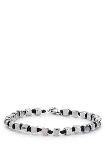 Гривна BOSS Men's Steel Cube Cuff Bracelet Металик | 50544514, 0