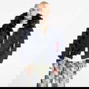 Hooded Custom Ultra Bomber Jacket with Faux Fur Trim and Orange Lining