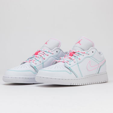 Кецове и обувки Jordan Air Jordan 1 Low "Aurora Green" GS Бяло | 554723-101, 1