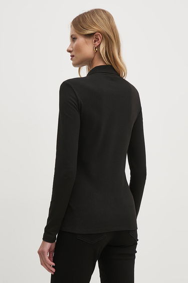 Поло тениска Lacoste Women's Black Polo Shirt Черно | PF5464, 2