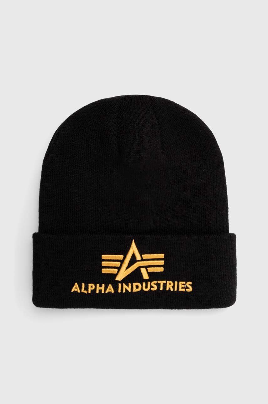 Шапка Alpha Industries 3D Beanie Черно | 168910.583, 0