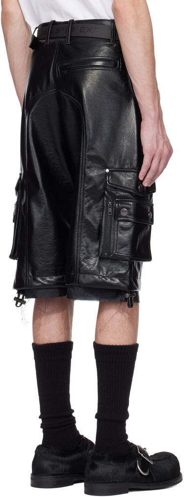 Къси панталони Martine Rose Martine Rose Faux-Leather Utility Shorts Черно | 540LP02001, 2