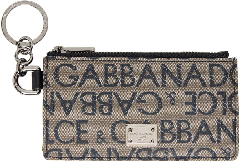 Портфейл Dolce & Gabbana Brown & Black Jacquard Card Holder Кафяво | BP2524AJ705