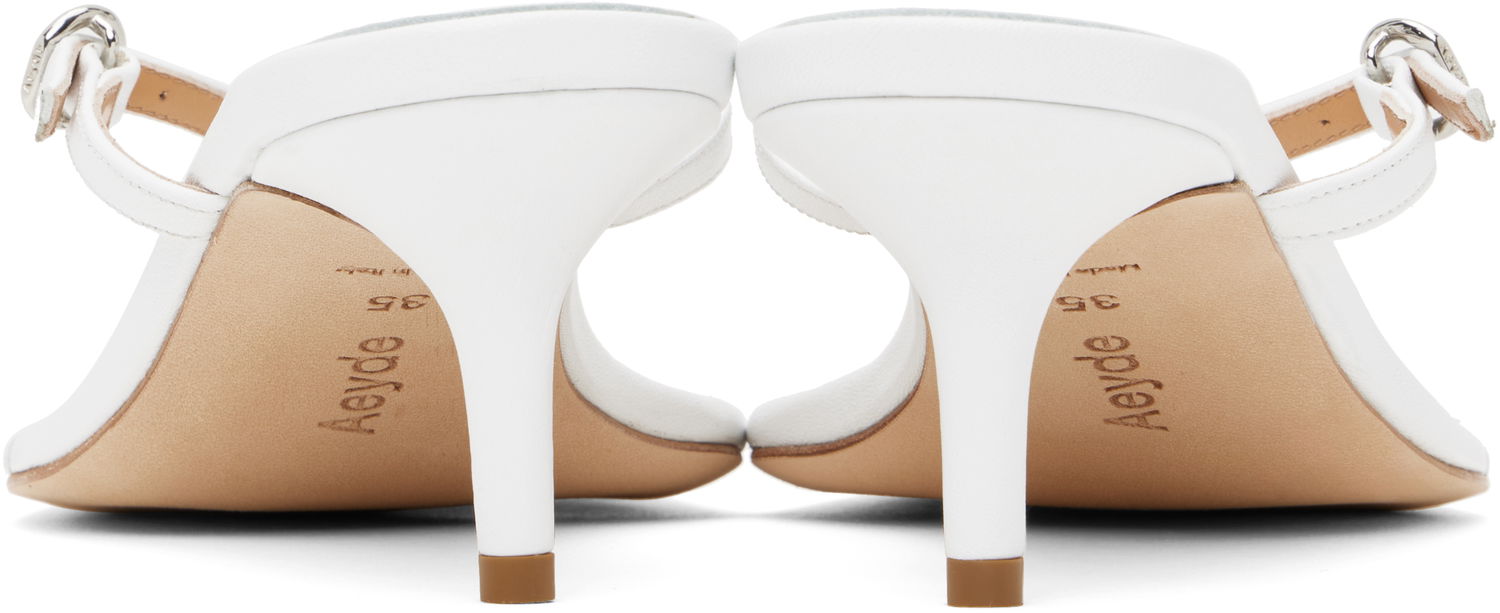 Аксесоари Aeyde Aeyde Leigh Leather Toe-Post Heeled Sandals Бяло | A11-HS-GAIS55TB162-SS25-1020-007, 1