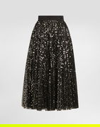 Tulle Midi Circle Skirt With Micro-sequin Embroidery 46