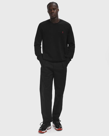 Пуловер AMI AMI De Coeur Crewneck Sweater Черно | HKS826.001-009, 2