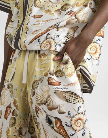 Къси панталони Dolce & Gabbana Printed Silk Twill Seashell Shorts Многоцветен | GV37ATHI1ZGHG5PL, 3