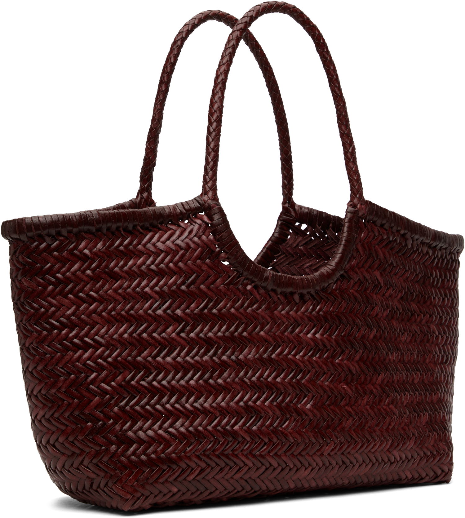 Голяма пазарска чанта Dragon Diffusion Dragon Diffusion Nantucket Big Woven Tote Bag Бургунди | 8822, 1