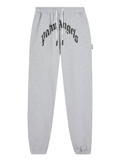 Спортни панталони Palm Angels GD Curved Logo Sweatpants Сиво | PMCH011C99FLE0010910
