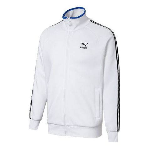 Суитчър Puma Stand Collar Colorblock Casual Jacket Бяло | 598135-02