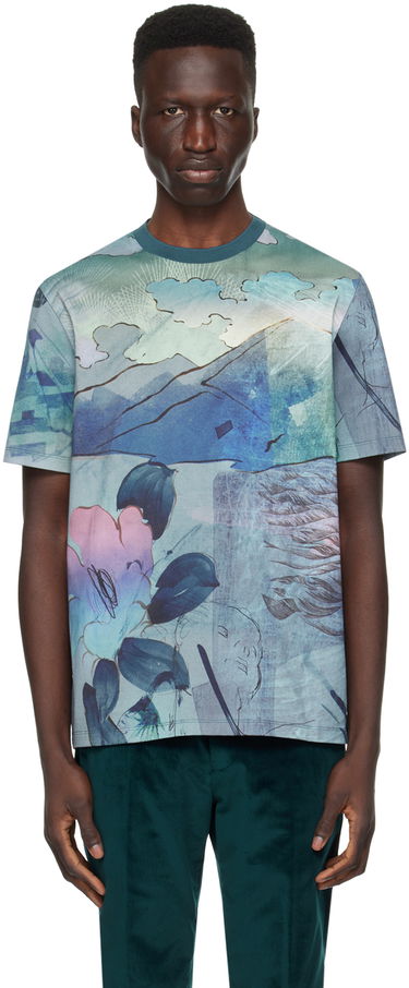 Тениска Paul Smith Paul Smith Printed T-Shirt Синьо | M1R-919T-MP4275-47, 0
