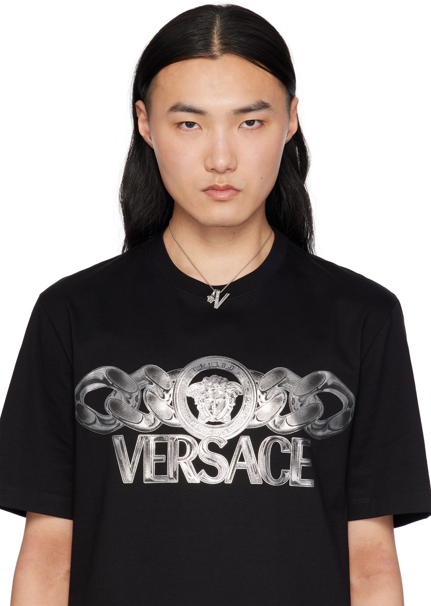 Колие Versace Versace V2025 Chain Necklace Металик | 1018979_1A00620, 1
