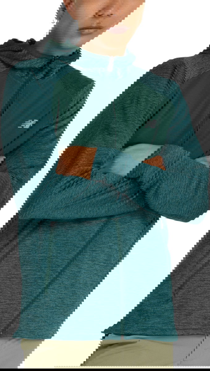 Суитчър New Balance Heat Grid Full Zip Hoodie Зелено | mj43206-nus, 0