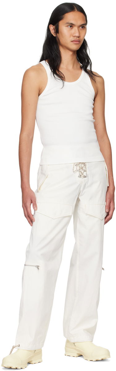 Потник Dion Lee Rivet Fitted Tank Top Бяло | C3169PS24, 3