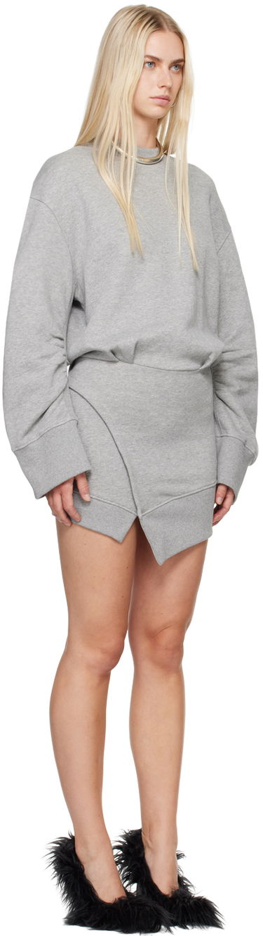 Пола The Attico Attico Fleece Mini Dress Сиво | 247WCA162 JF03, 1