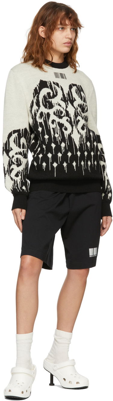Пуловер VETEMENTS Slavic Graphic Print Knit Sweater Бежово | VL12KN100B, 3
