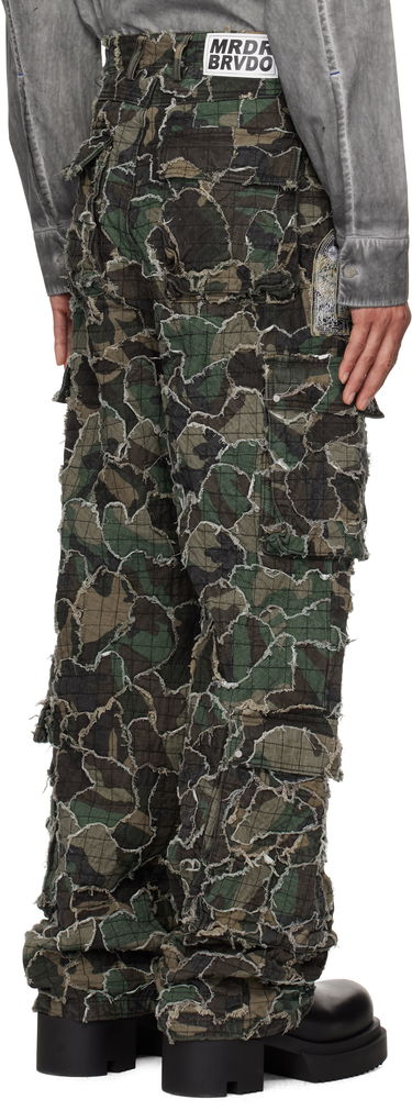 Карго панталони Who Decides War Who Decides War Washed Camo Cargo Pants Зелено | 1121140011SS25, 2