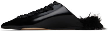 Облекло Simone Rocha Simone Rocha Pointed-Toe Faux-Fur Slippers Черно | PMP19F 0740, 2