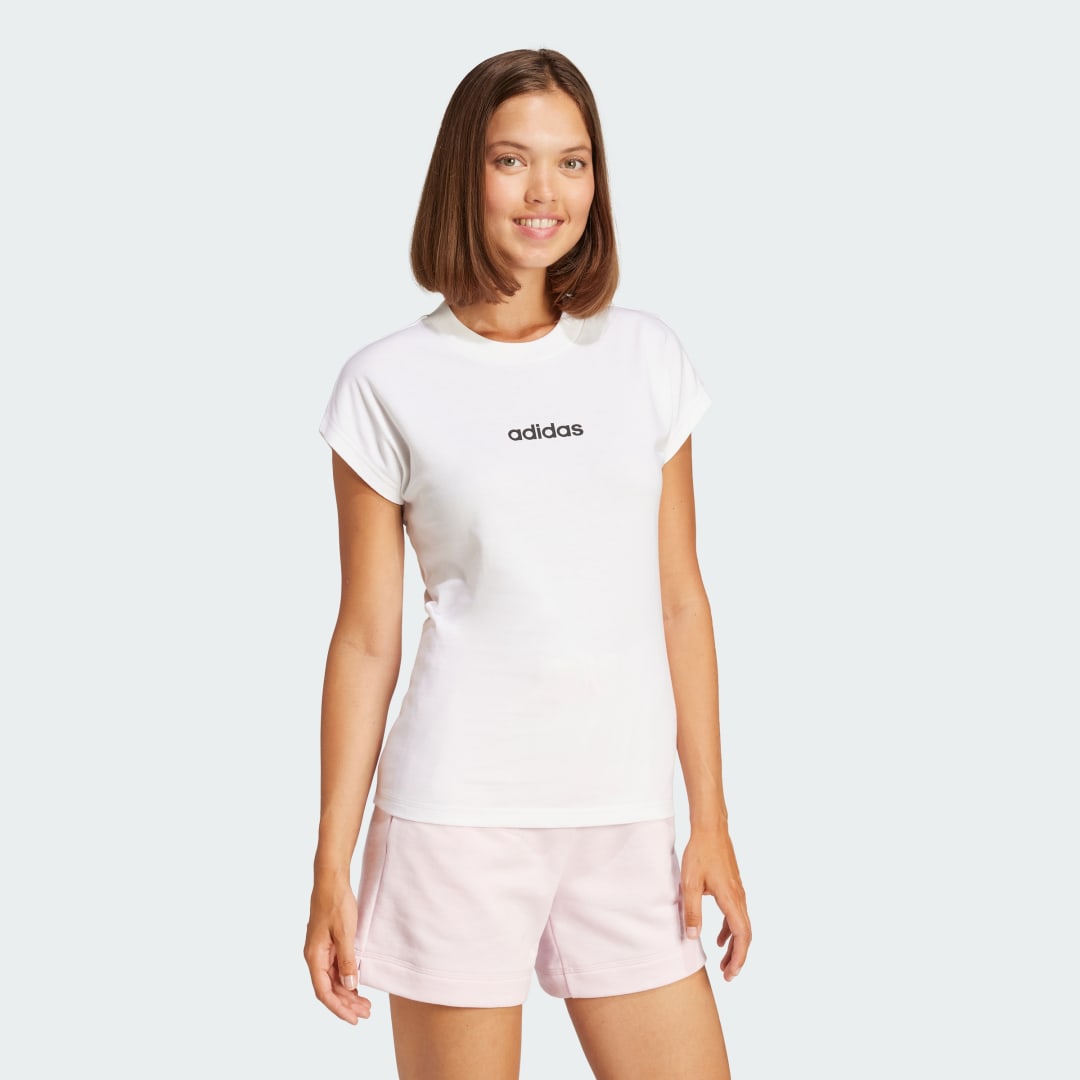 Тениска adidas Performance Cotton T-Shirt Бяло | JC8239, 1