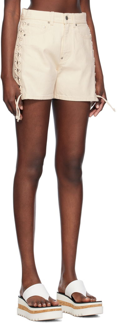 Къси панталони Stella McCartney Stella McCartney Lace-Up Denim Shorts Бежово | 6D02823SPH73, 1