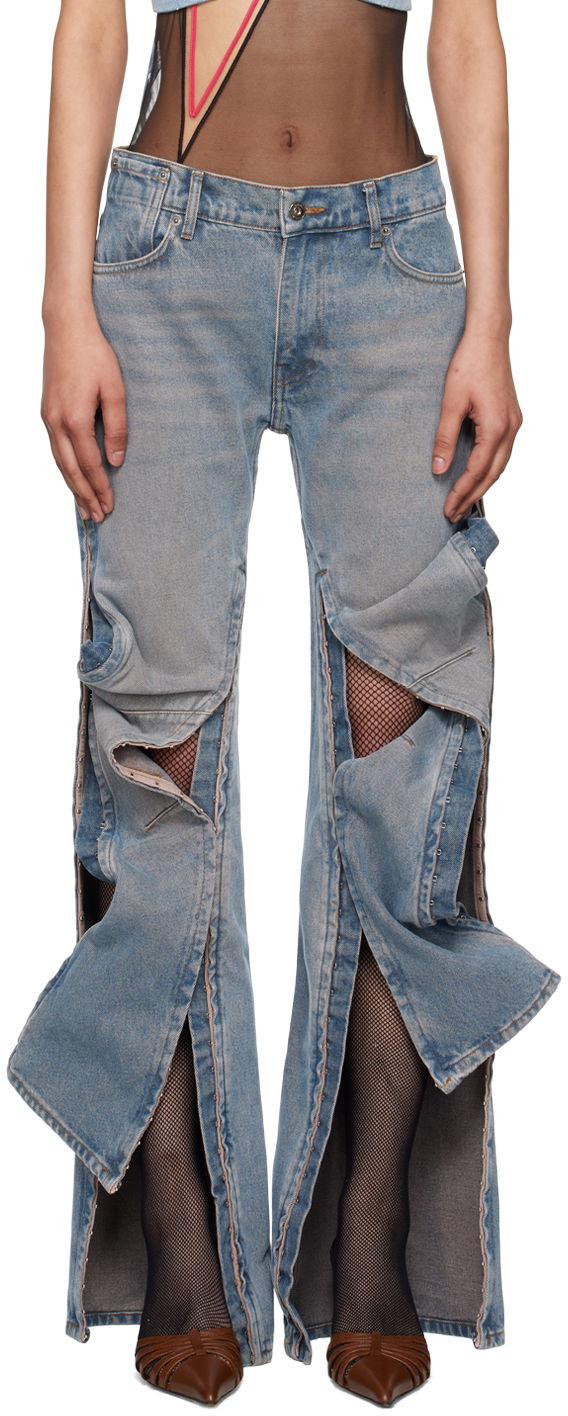 Blue Hook-Eye Jeans