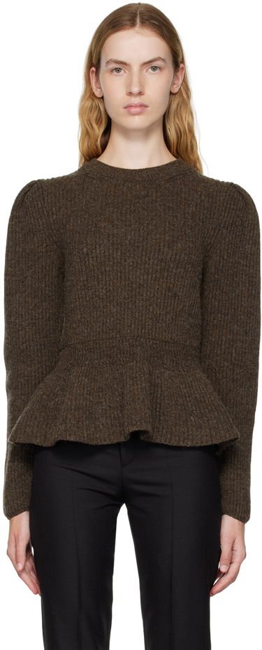 Пуловер LEMAIRE Lemaire Peplum Knit Sweater Кафяво | KN684 LK107, 0