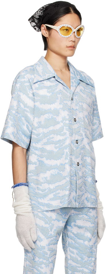 Риза Anna Sui Anna Sui Exclusive Printed Shirt Синьо | M1024D20, 1