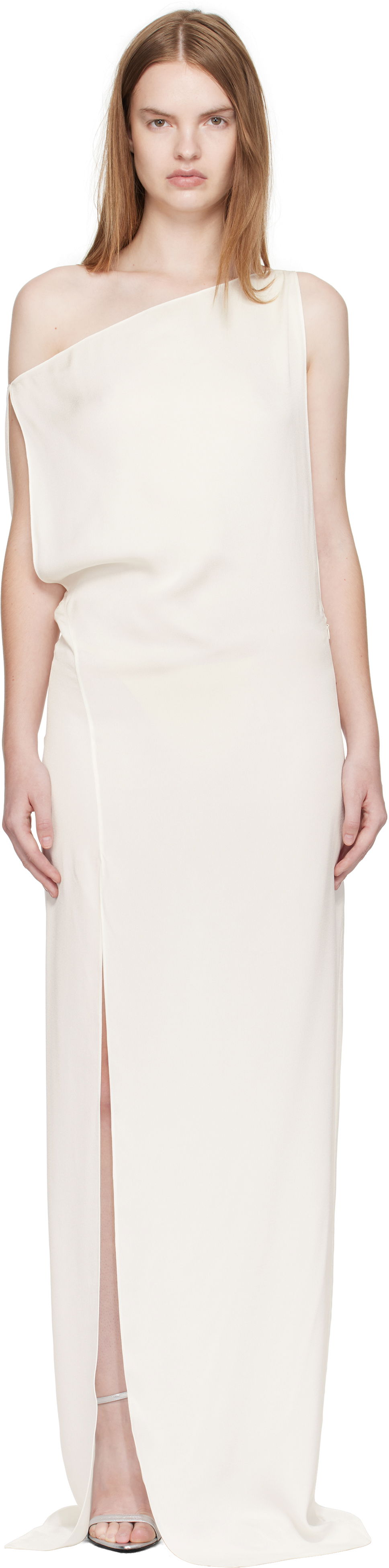 Pокля Tom Ford Tom Ford Off The Shoulder Evening Maxi Dress Бяло | AB3523-FAX1446, 0