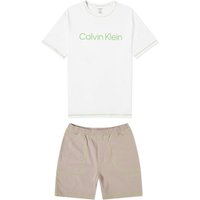 Пижама CALVIN KLEIN Future Shift Short Sleeve Lounge Set Бяло | 000NM2471EKDD, 1