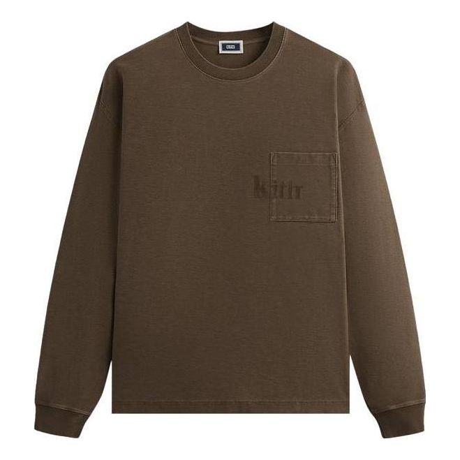 Тениска KITH KITH Men's Long-Sleeve Quinn Tee Кафяво | KHM031317-266, 0