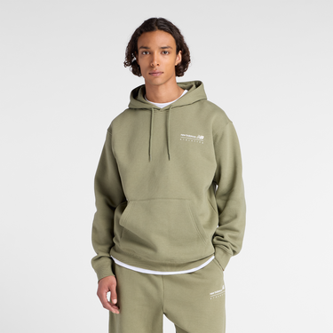 Суитчър New Balance Athletics Hoodie Зелено | NBMT53528DEK, 0