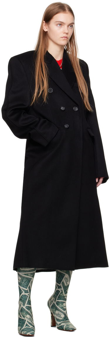 Палта VETEMENTS VTMNTS Tailored Double-Breasted Maxi Coat Черно | VL20CO100B, 3