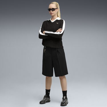 Поло тениска Puma Women's T7 Relaxed Long Sleeve Polo Черно | 632141_01, 2
